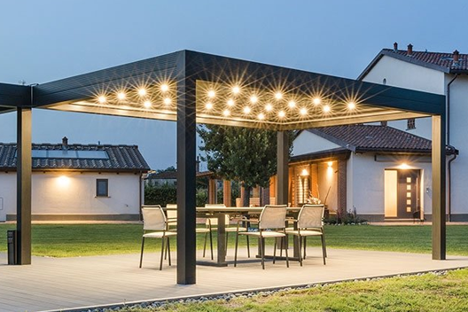 LED Lighting on a Louvred Roof